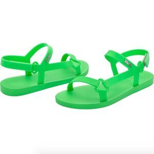 Melissa Sun Downtown Green Strap Sandals